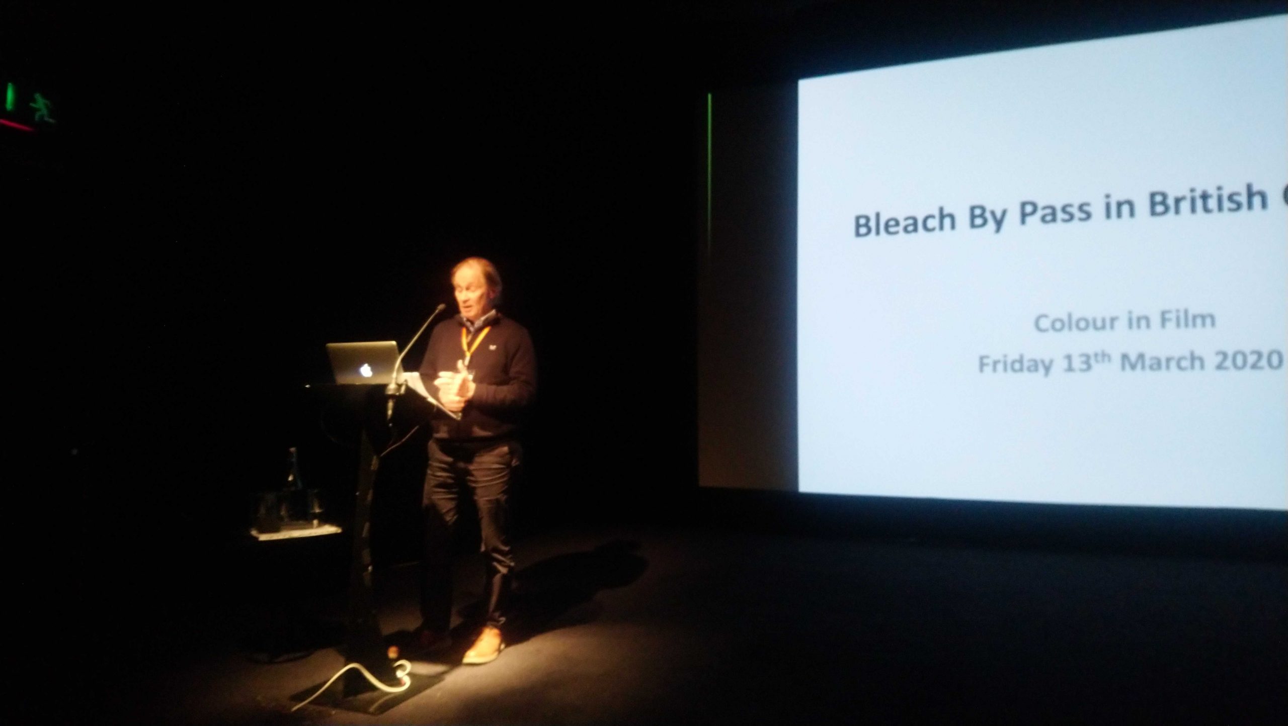 Paul Collard, the BFI speaker, presenting at Colour in Film 2020