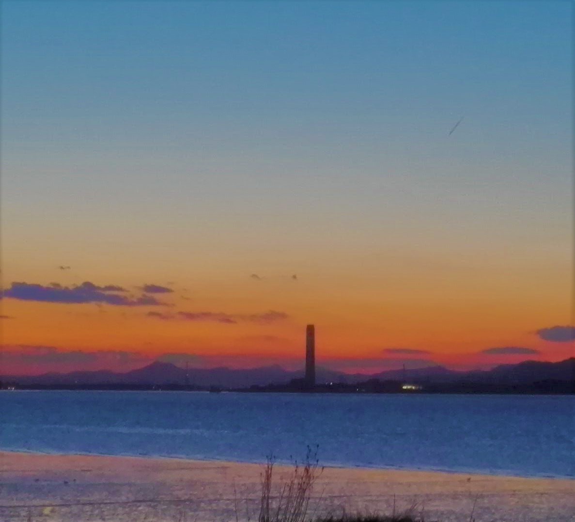 colourful sunset over Fife